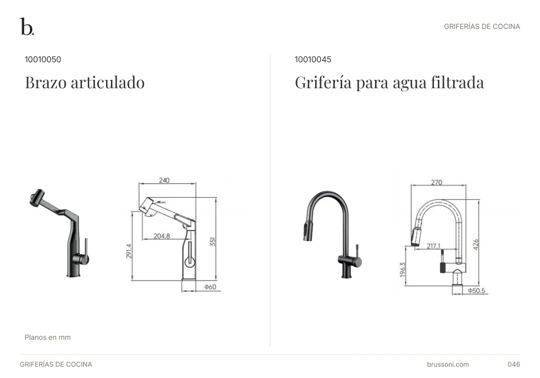 Bachas y griferías de cocina, página 46
