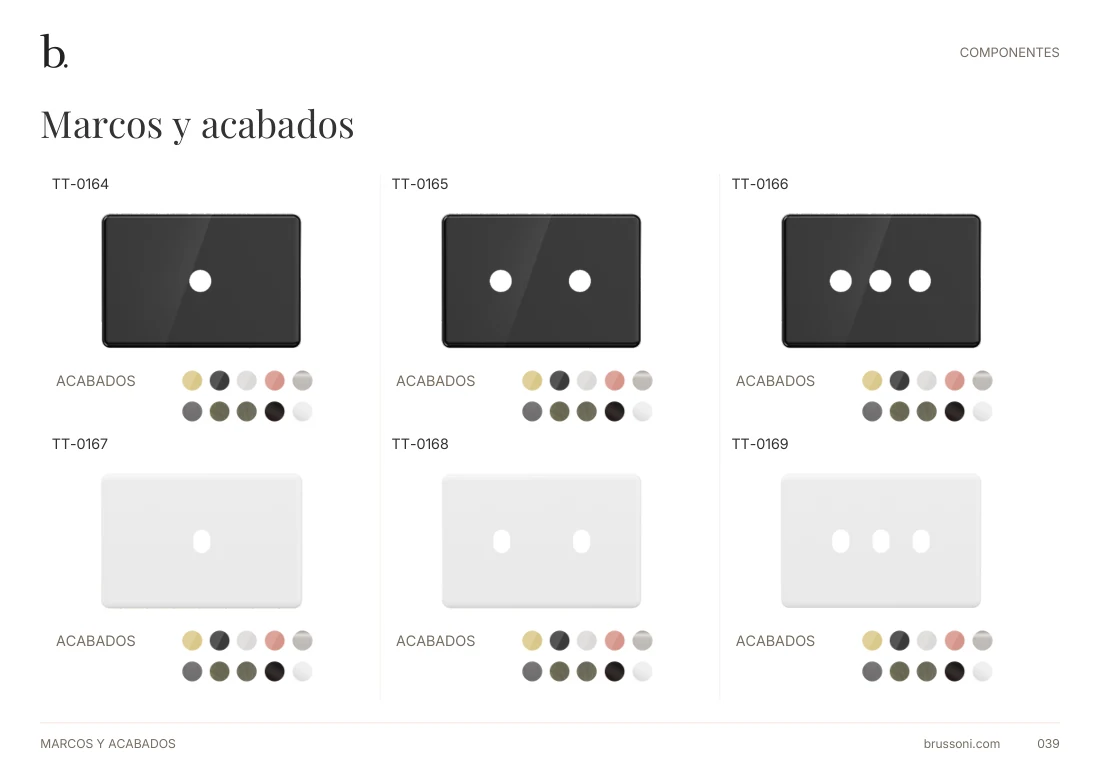 Teclas e interruptores de alta gama, página 39